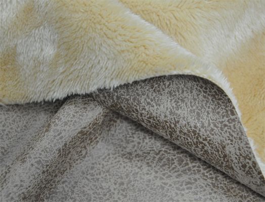 ブラシをかけられたウサギplush固体PUは生地を結んだ